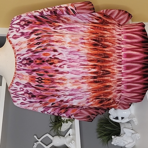Pink and Orange Blouse Ruffle - Picture 1 of 8